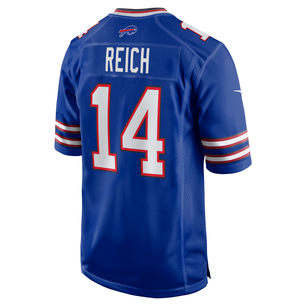 Frank Reich Buffalo Bills Royal Game Retired Player Jersey