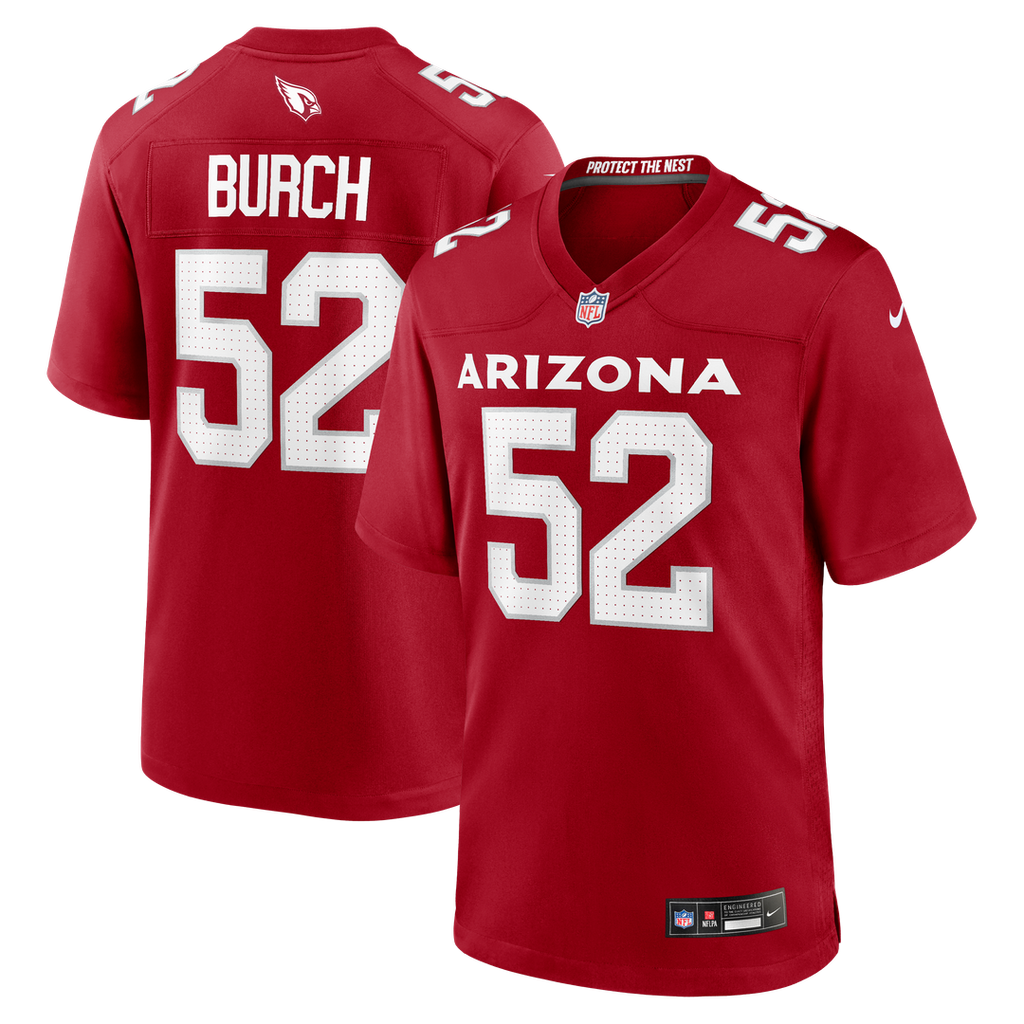 Jordan Burch Arizona Cardinals Cardinal Team Game Jersey