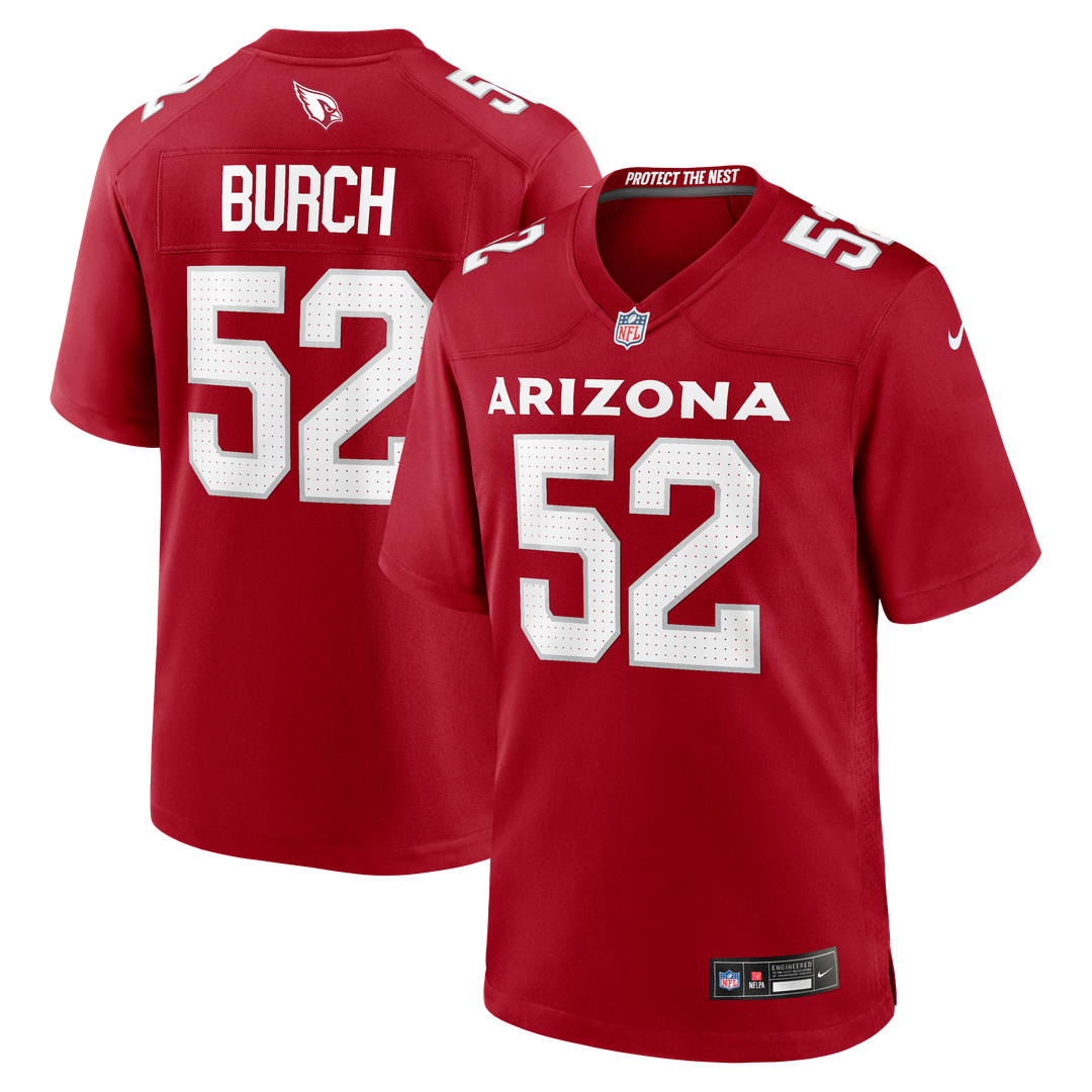 Jordan Burch Arizona Cardinals Cardinal Team Game Jersey