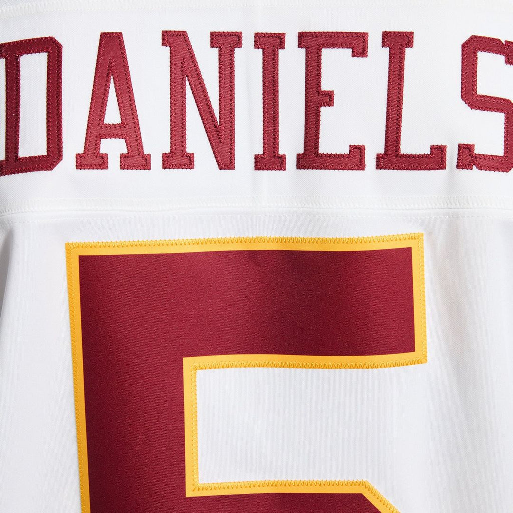 Jayden Daniels Washington Commanders White Vapor F.U.S.E. Stitched Limited Jersey