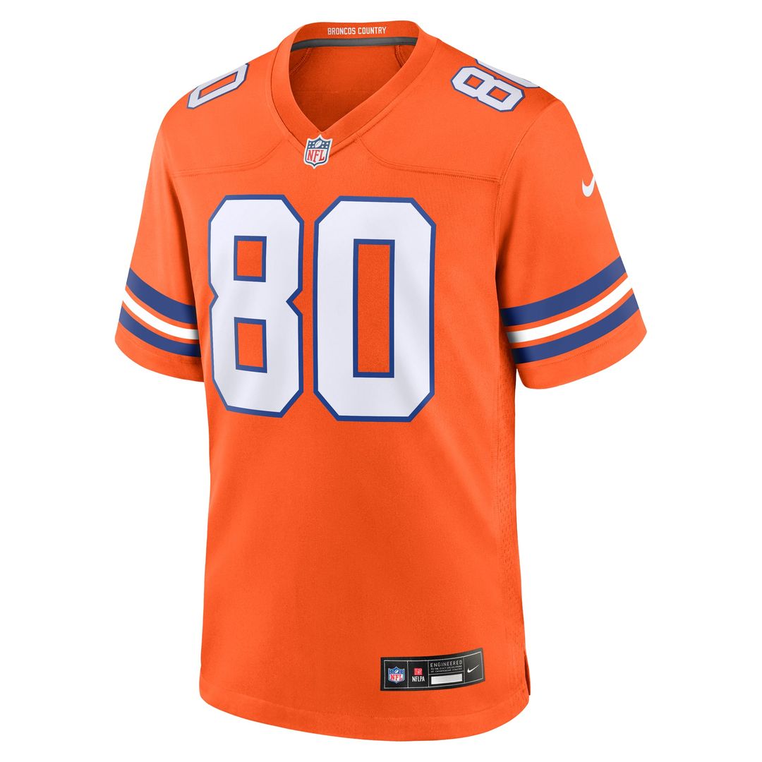 Rod Smith Denver Broncos Orange Retired Player Alternate Game Jersey