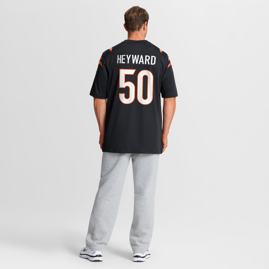 Shaka Heyward Cincinnati Bengals Black Team Game Jersey