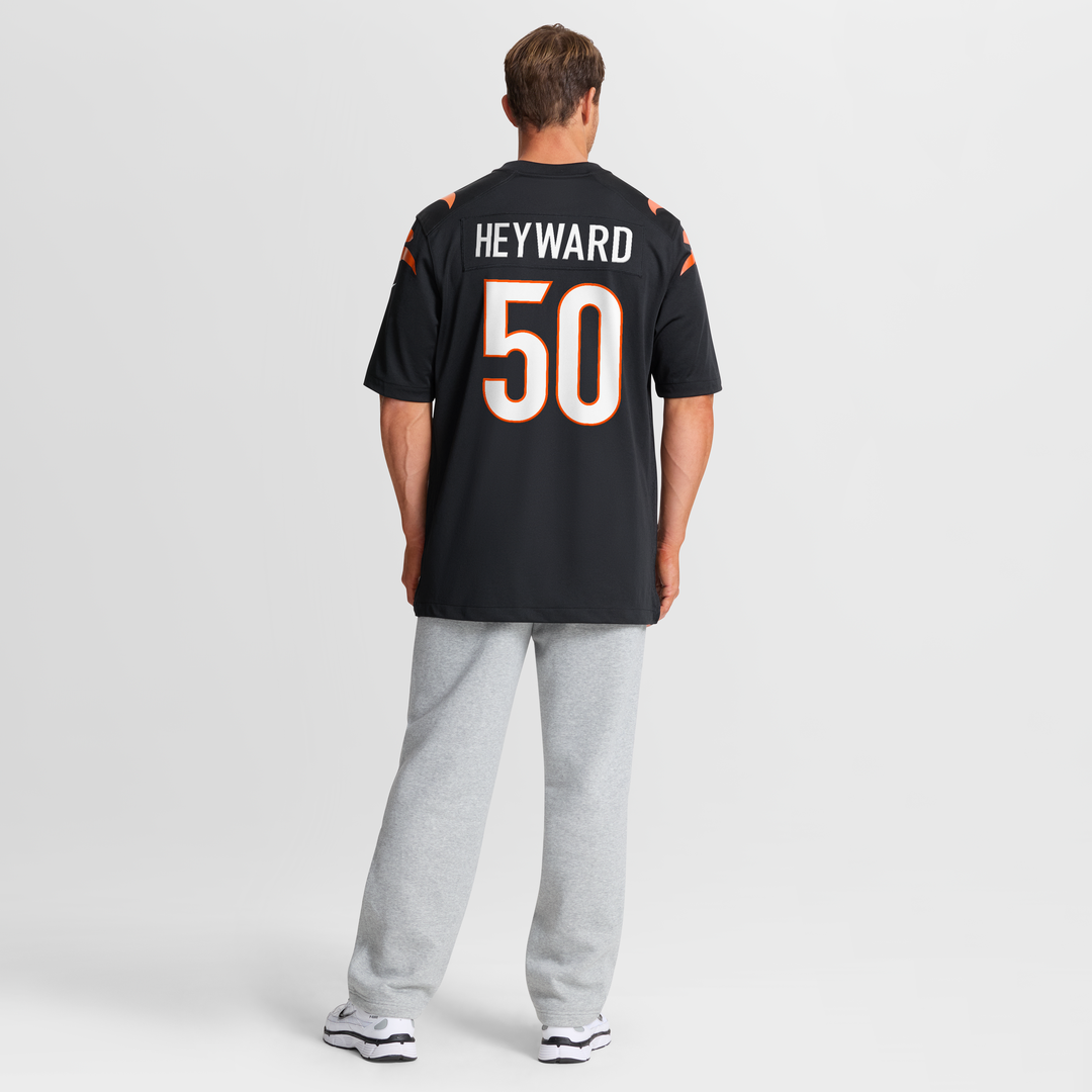 Shaka Heyward Cincinnati Bengals Black Team Game Jersey