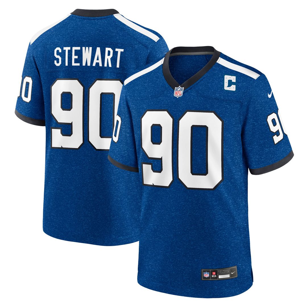 Grover Stewart Indianapolis Colts Blue Alternate Game Jersey