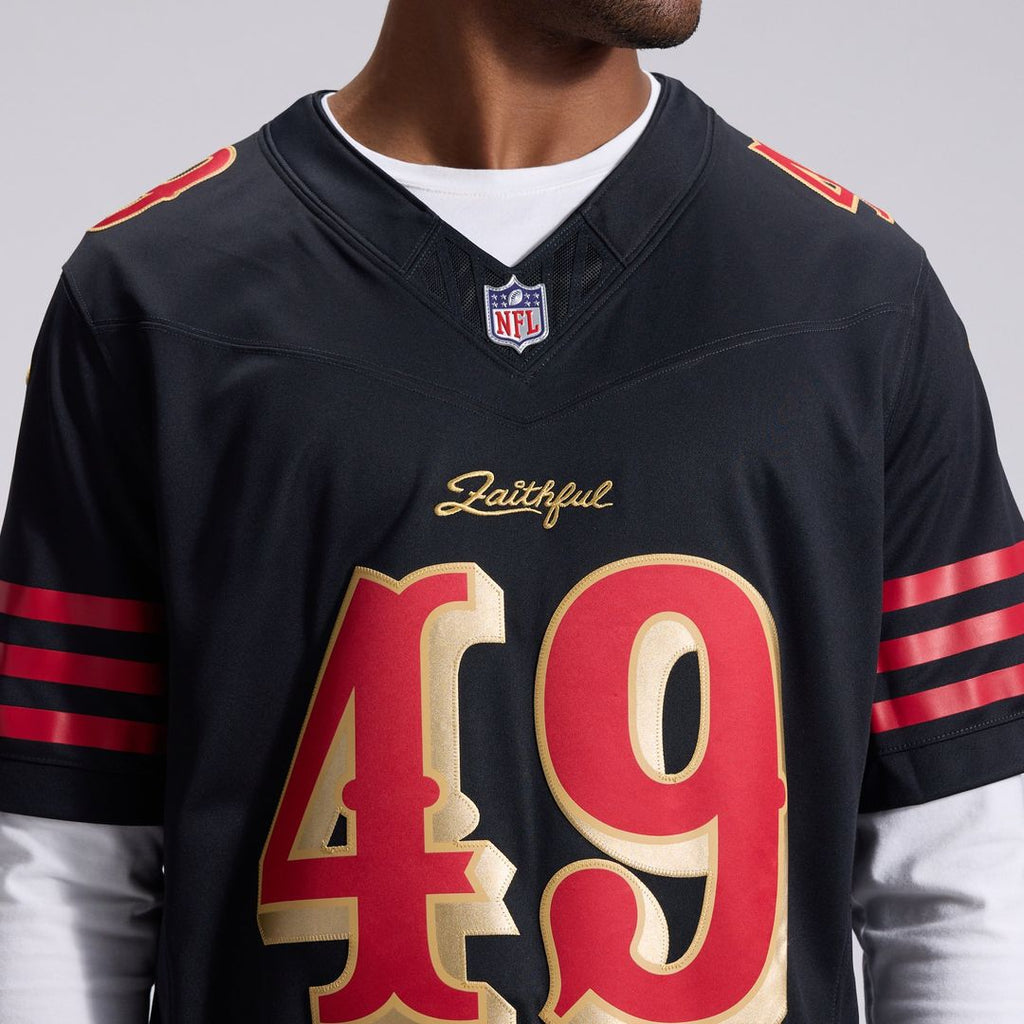 The Faithful San Francisco 49ers Black Rivalries Collection Stitched Limited Jersey
