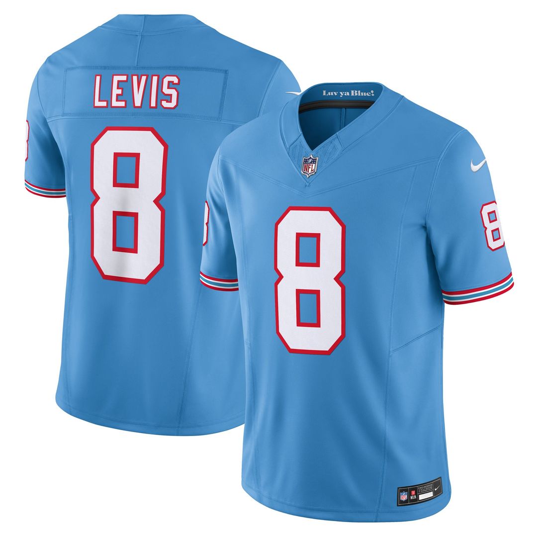 Will Levis Tennessee Titans Light Blue Alternate Oilers Throwback Vapor F.U.S.E. Limited Jersey