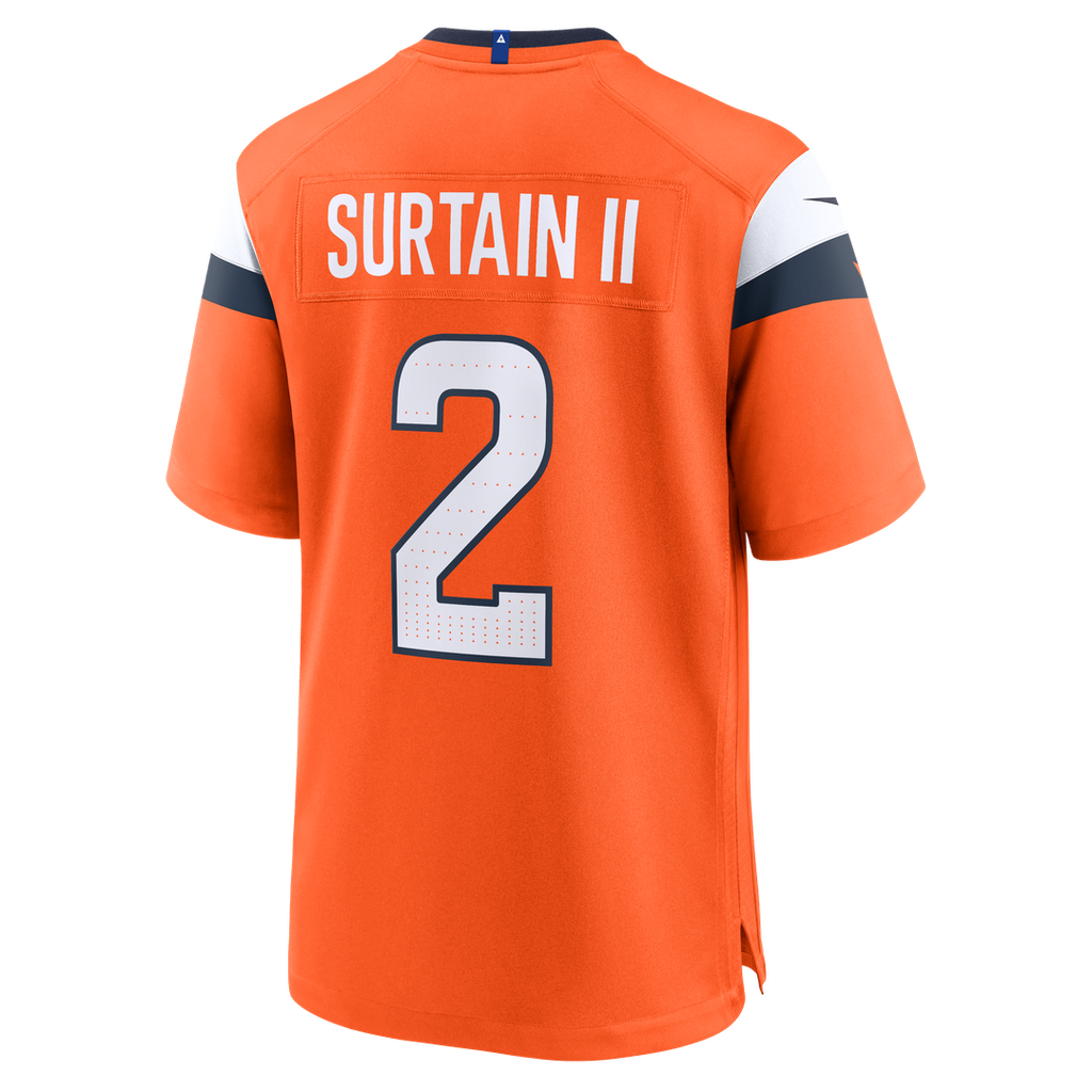 Patrick Surtain II Denver Broncos Orange Team Game Jersey