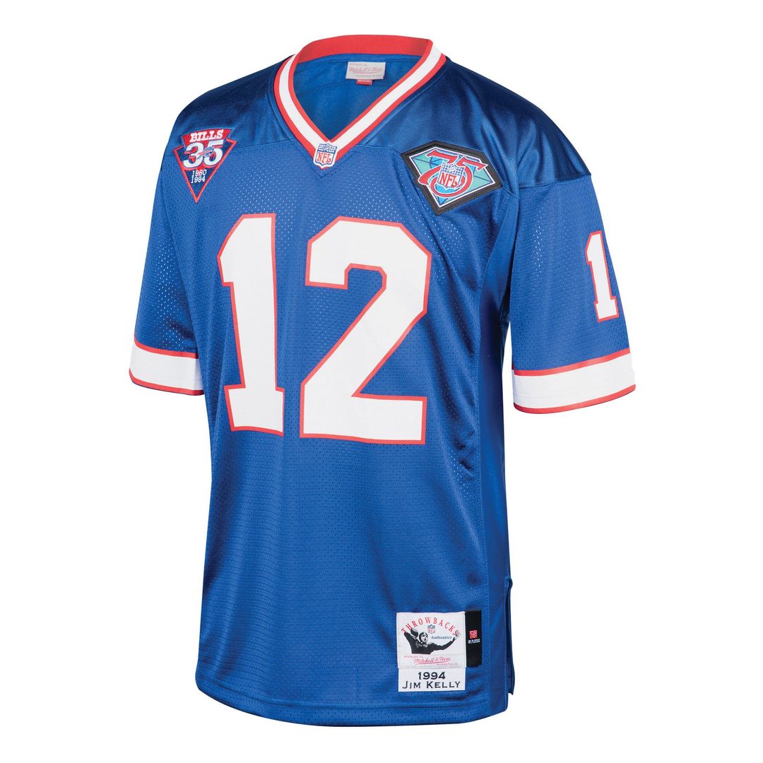 Jim Kelly Buffalo Bills 1994 Royal Authentic Throwback Retired Player Jersey