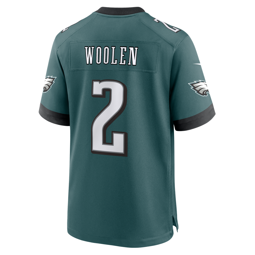 Tariq Woolen Philadelphia Eagles Midnight Green Team Game Jersey