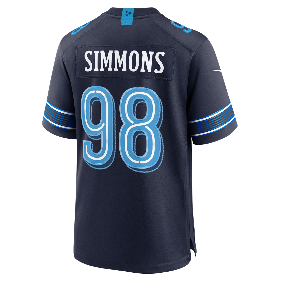Jeffery Simmons Tennessee Titans Navy 2026 Rivalries Collection Game Jersey