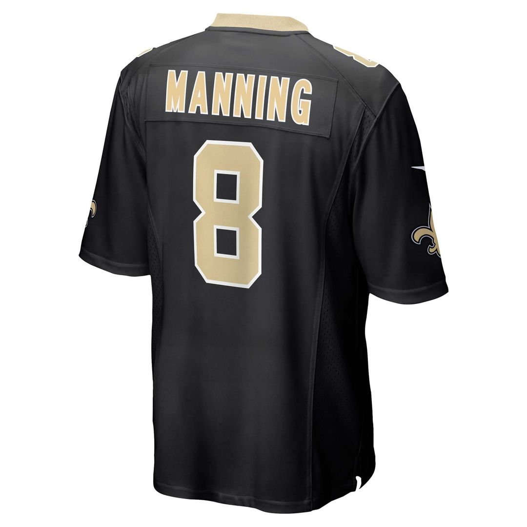 Archie Manning New Orleans Saints Black Retired Player Game Jersey