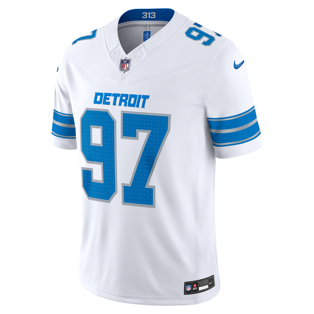 Aidan Hutchinson Detroit Lions Blue Team Vapor F.U.S.E. Stitched Limited Jersey