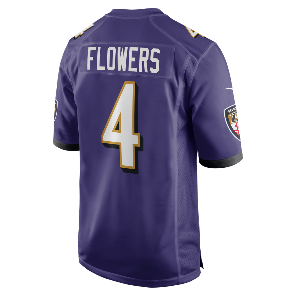 Zay Flowers Baltimore Ravens Purple Game Jersey