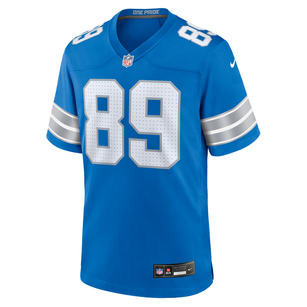 Brock Wright Detroit Lions Blue Team Game Jersey