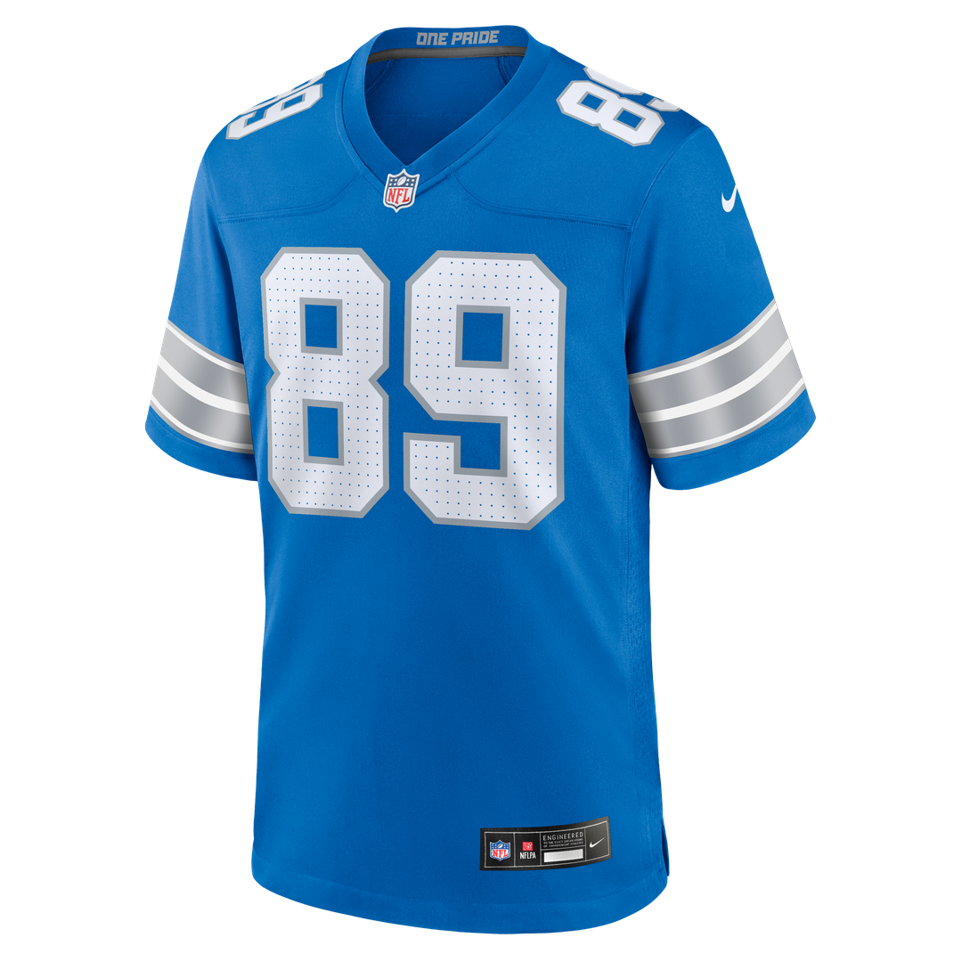 Brock Wright Detroit Lions Blue Team Game Jersey