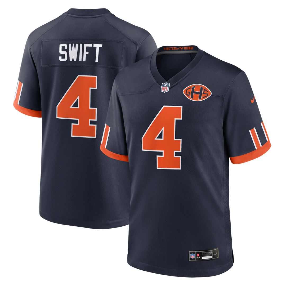 D'Andre Swift Chicago Bears Navy 2026 Rivalries Collection Game Jersey