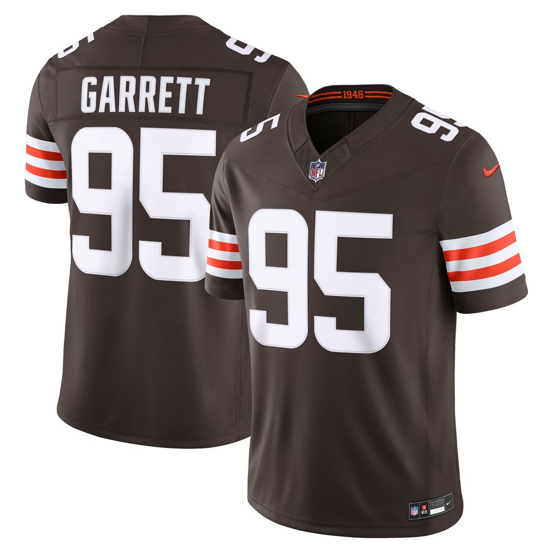 Myles Garrett Cleveland Browns Brown Team Vapor F.U.S.E. Stitched Limited Jersey