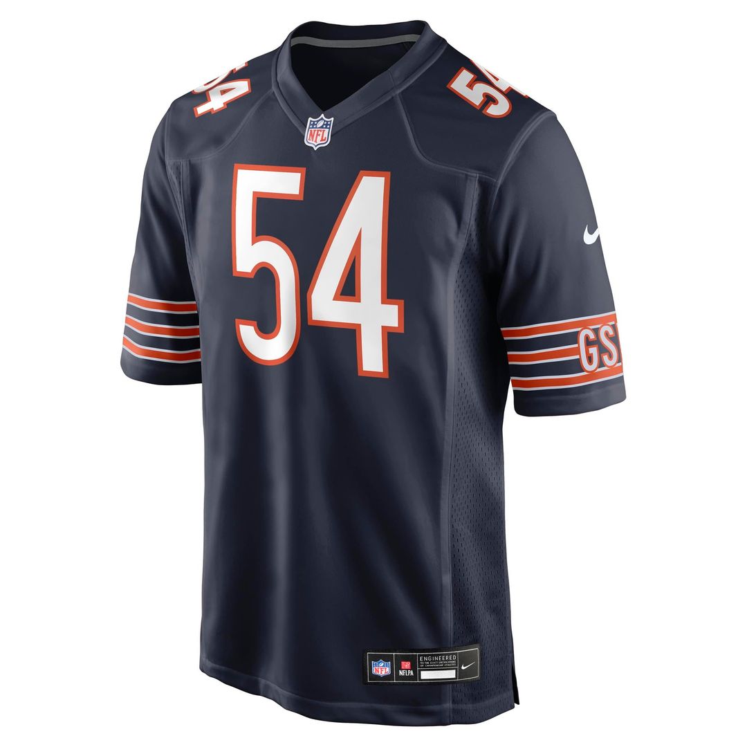 Logan Jones Chicago Bears Navy Team Game Jersey