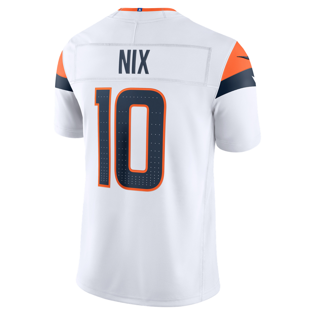 Bo Nix Denver Broncos White Vapor F.U.S.E. Stitched Limited Jersey