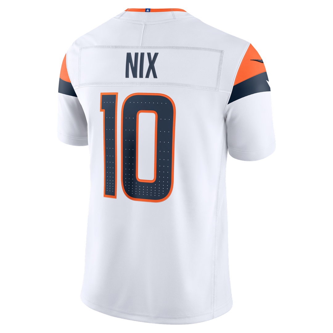 Bo Nix Denver Broncos White Vapor F.U.S.E. Stitched Limited Jersey