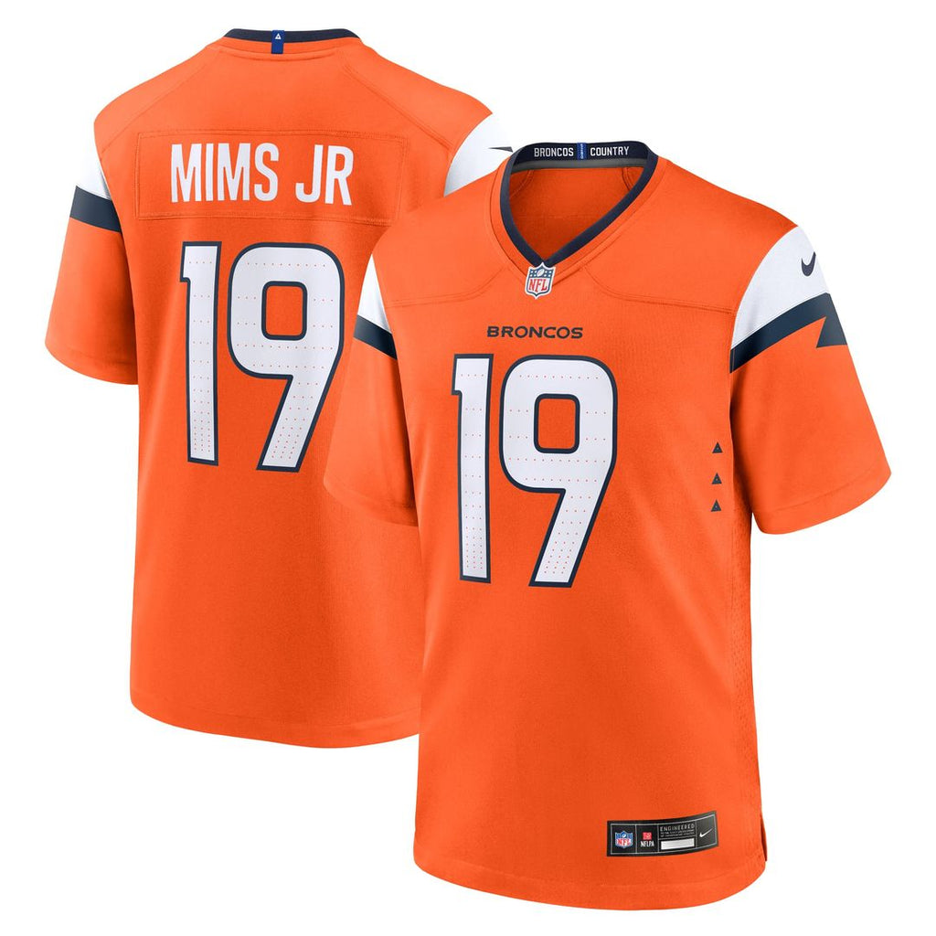 Marvin Mims Jr Denver Broncos Orange Team Game Jersey