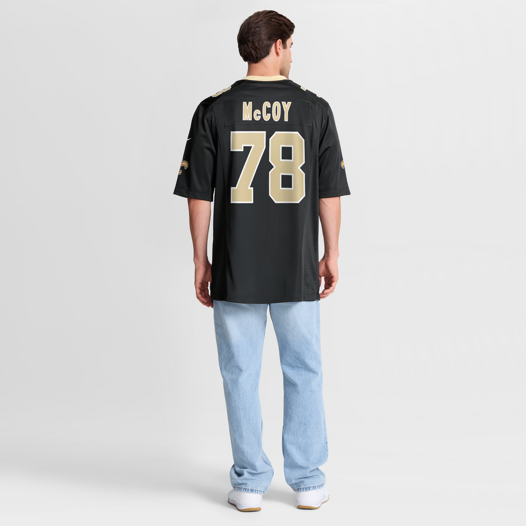 Erik McCoy New Orleans Saints Black Game Jersey