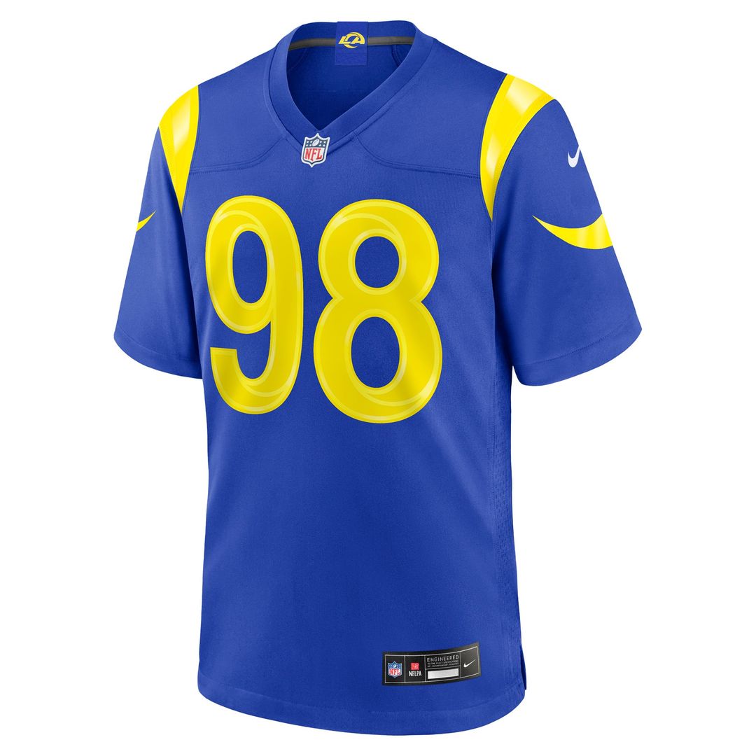 Jaxson Moi Los Angeles Rams Royal Game Jersey