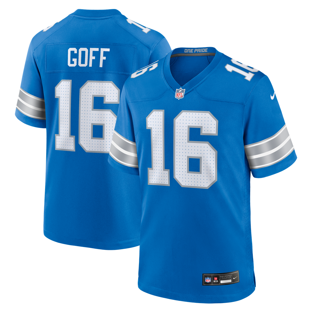 Jared Goff Detroit Lions White Game Jersey