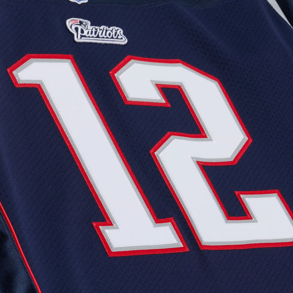 New England Patriots Tom Brady Navy Super Bowl XXXVI Authentic Throwback Jersey