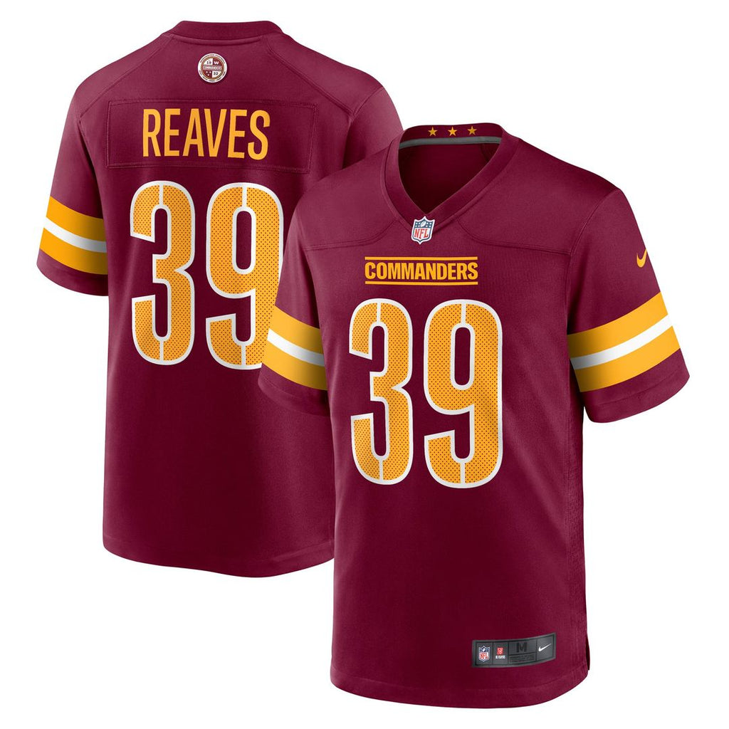 Jeremy Reaves Washington Commanders Burgundy Game Jersey