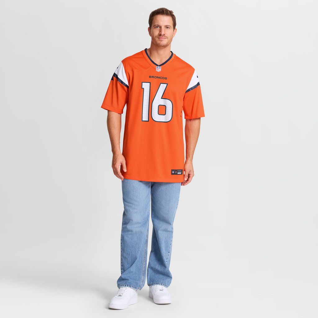 Jeremy Crawshaw Denver Broncos Orange Team Game Jersey