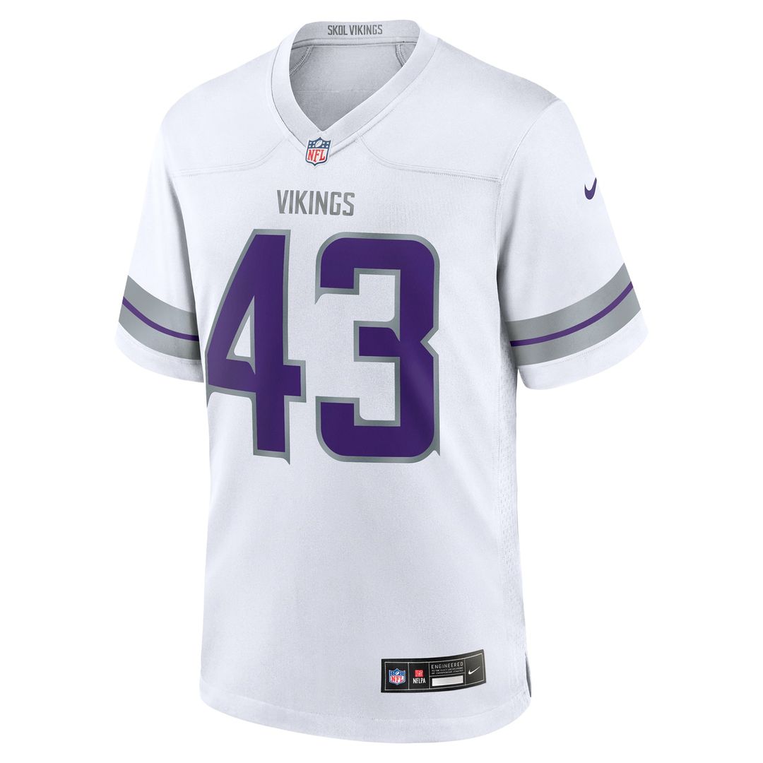 Andrew Van Ginkel Minnesota Vikings White Alternate Game Jersey