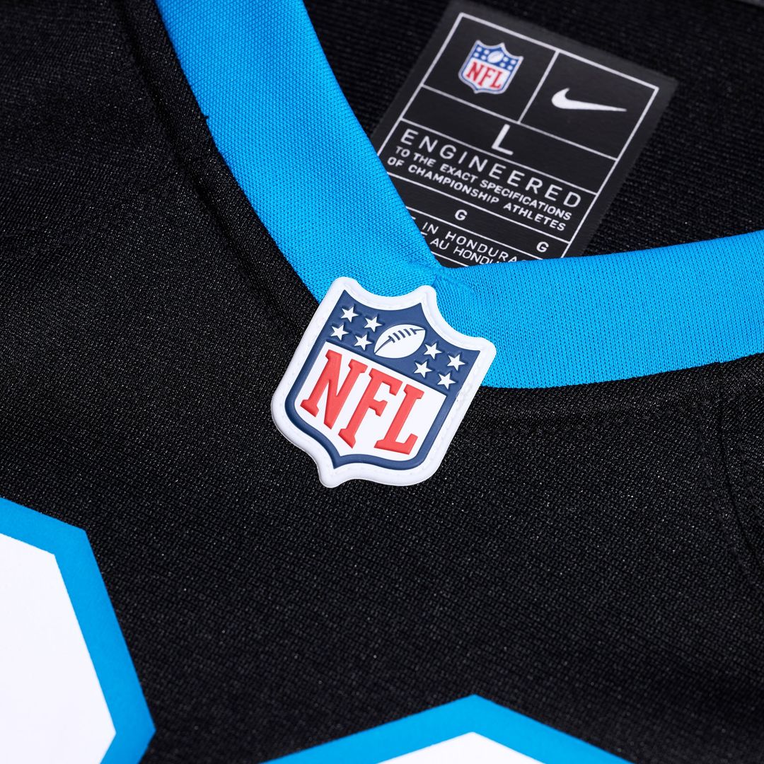 Akayleb Evans Carolina Panthers Black Team Game Jersey