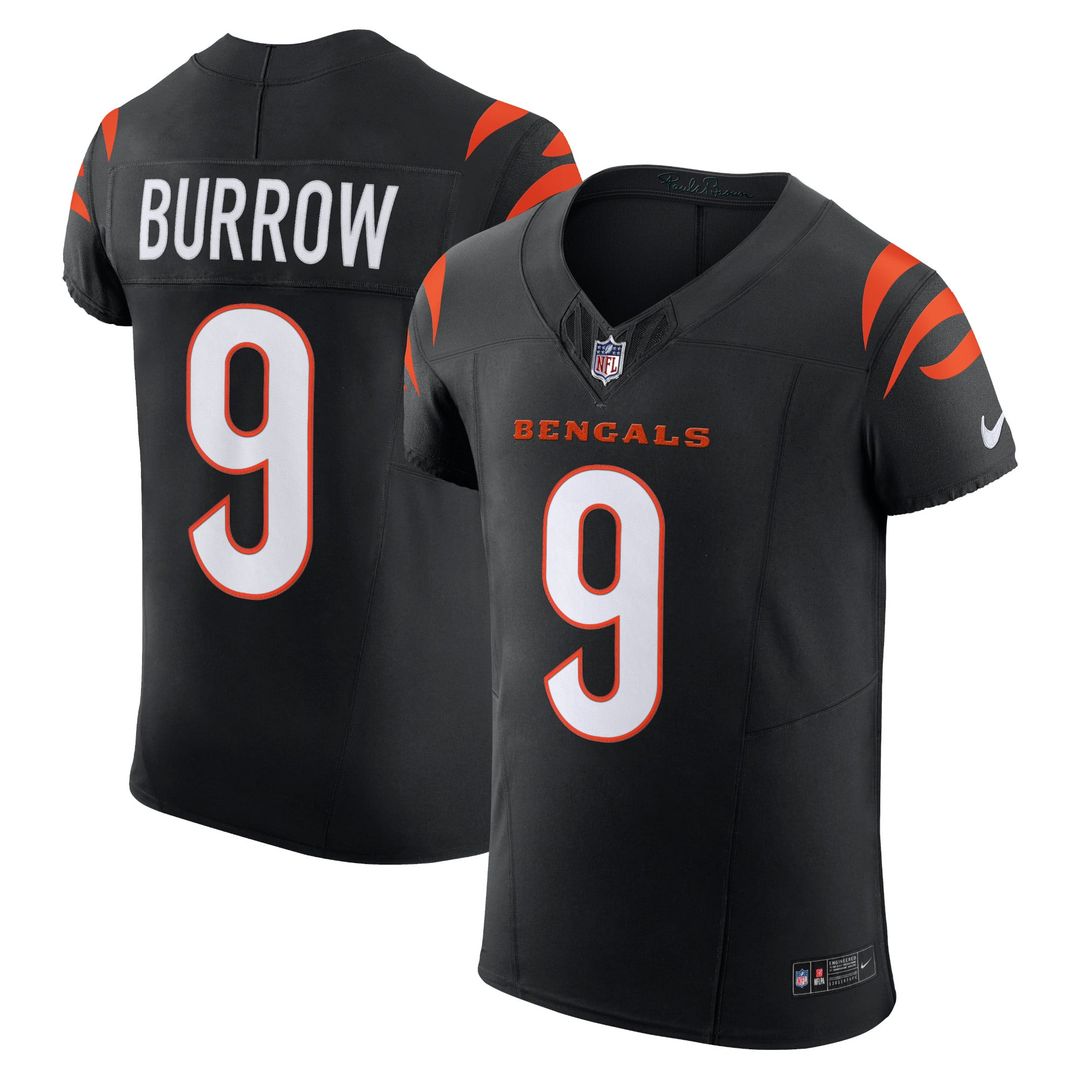 Joe Burrow Cincinnati Bengals Black Team Vapor F.U.S.E. Elite Jersey