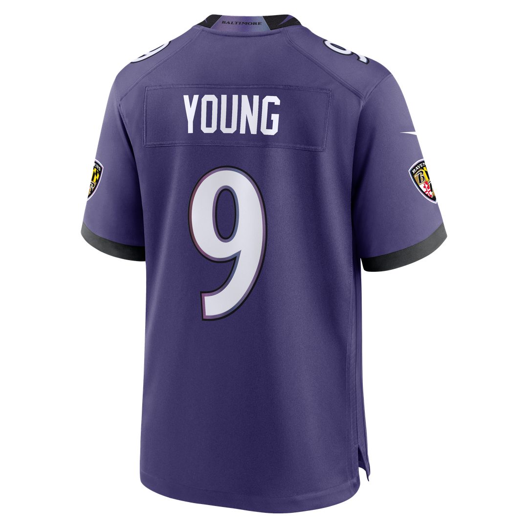 Zion Young Baltimore Ravens Purple Team Game Jersey