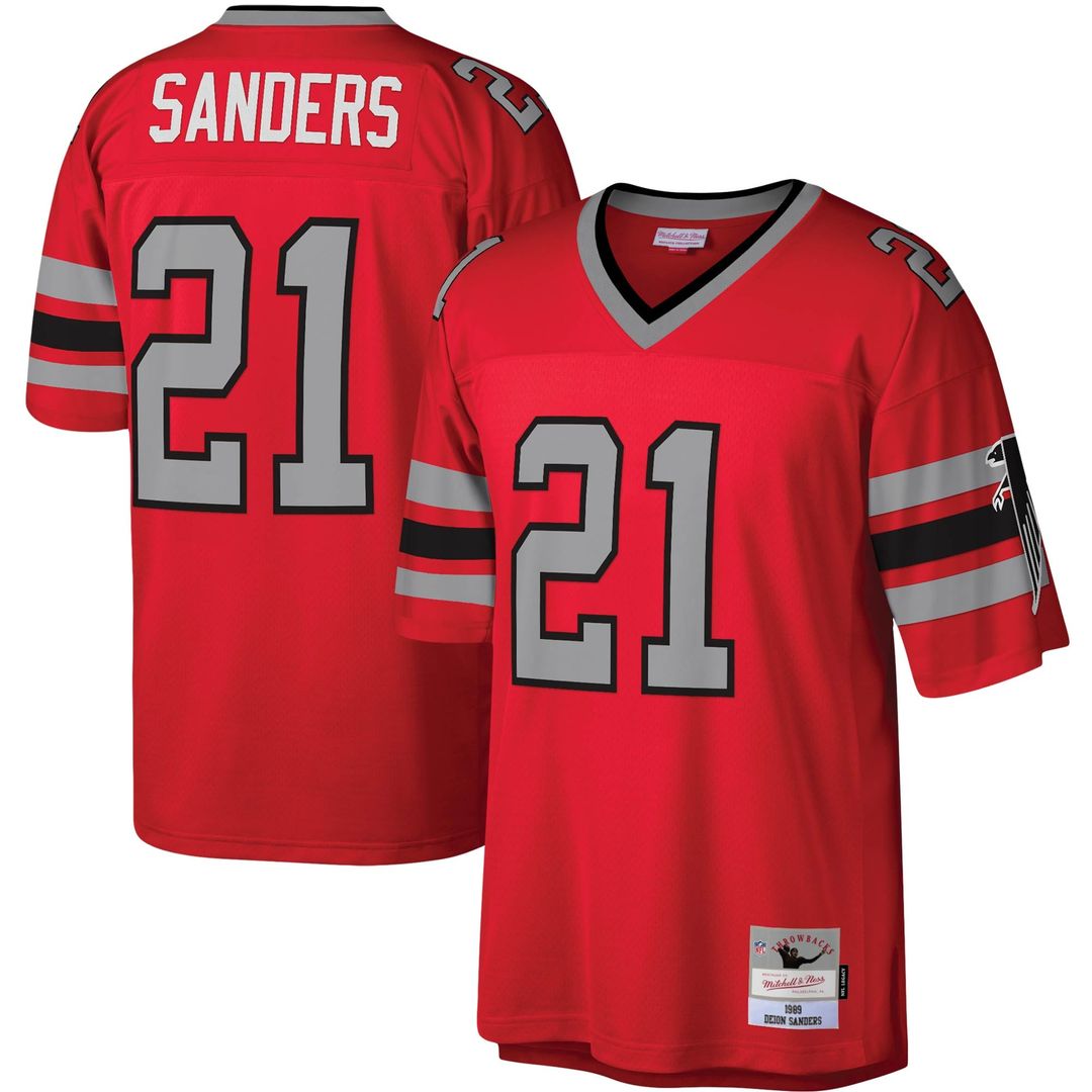 Deion Sanders Atlanta Falcons White Legacy Replica Jersey