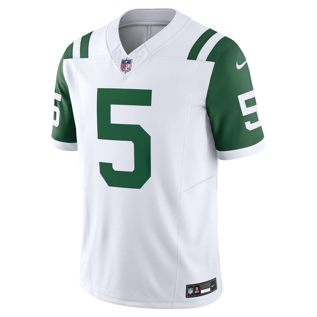Garrett Wilson New York Jets White Classic Alternate Vapor F.U.S.E. Limited Jersey