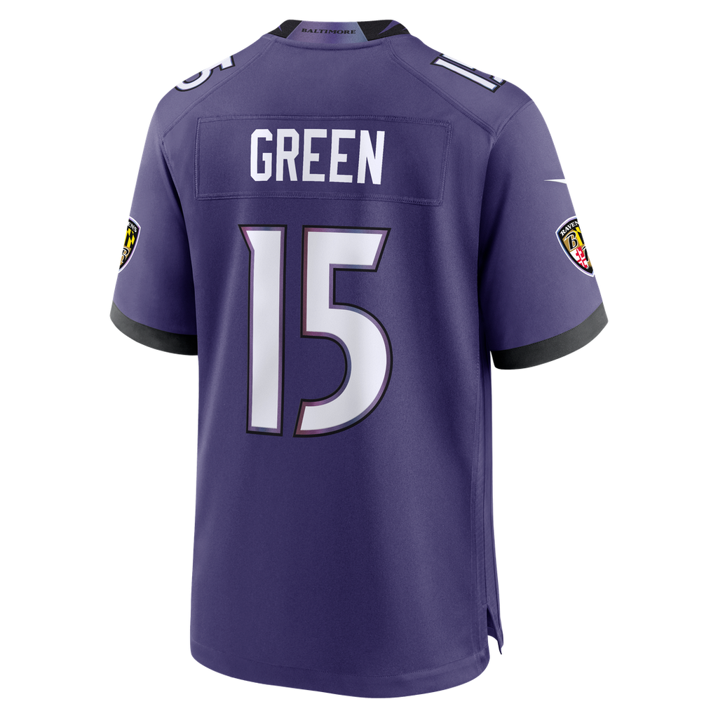 Mike Green Baltimore Ravens Purple Team Game Jersey