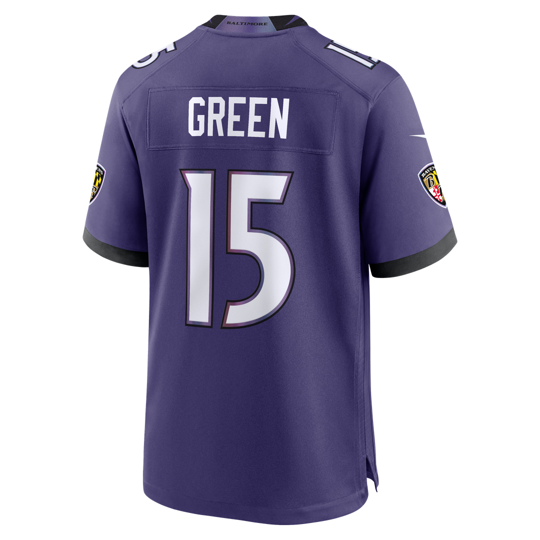 Mike Green Baltimore Ravens Purple Team Game Jersey