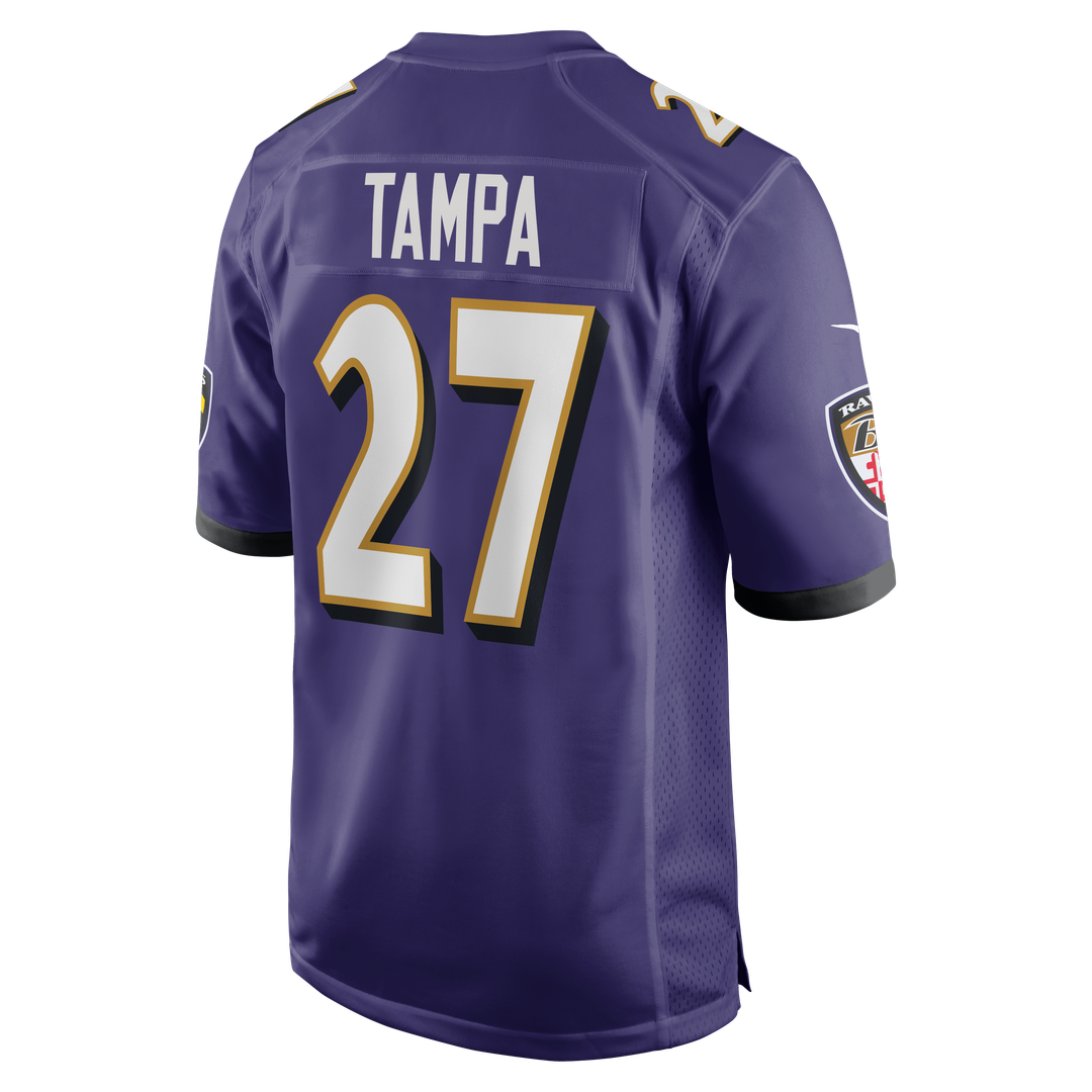 T.J. Tampa Baltimore Ravens Purple Team Game Jersey