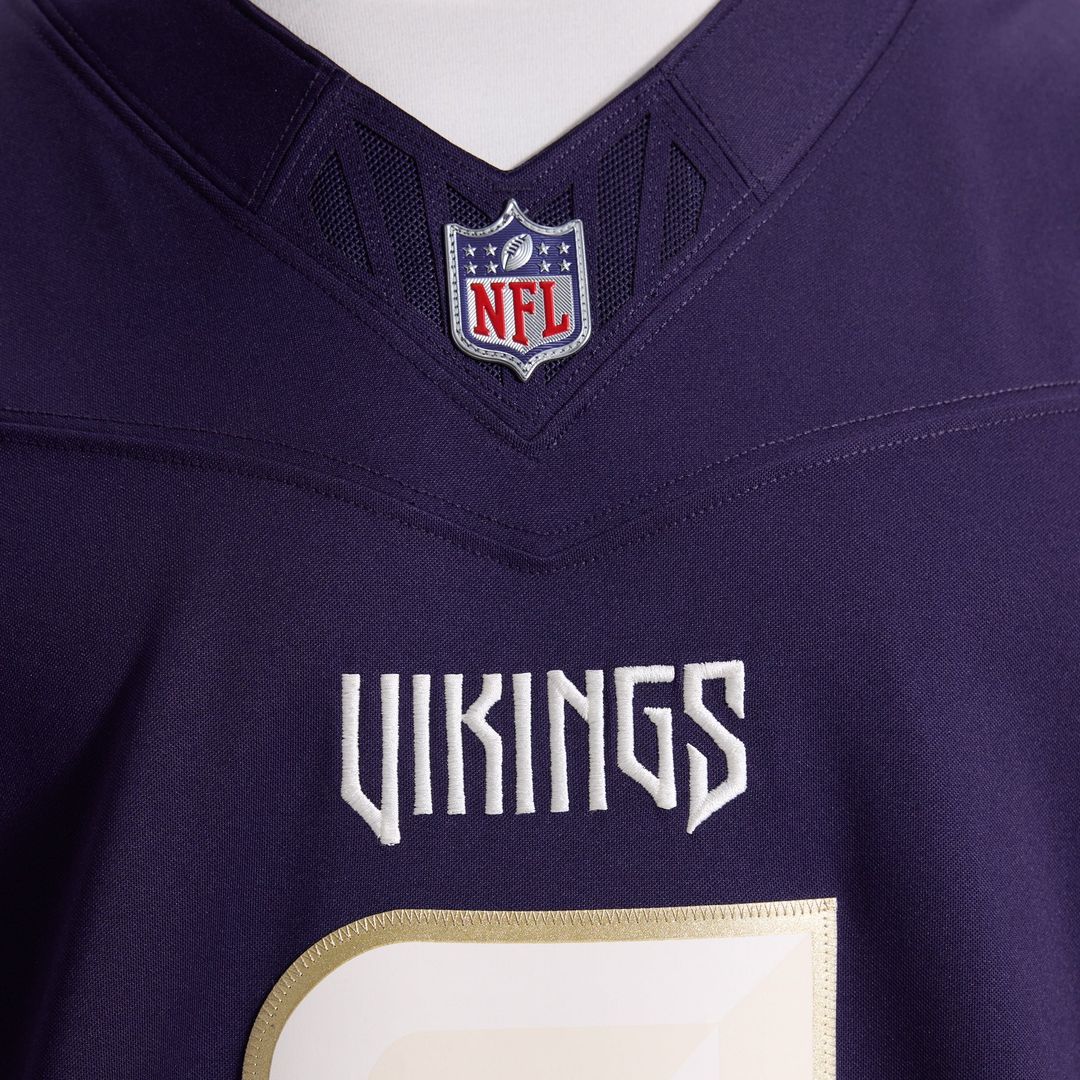 J.J. McCarthy Minnesota Vikings Purple 2026 Rivalries Collection Stitched Limited Jersey