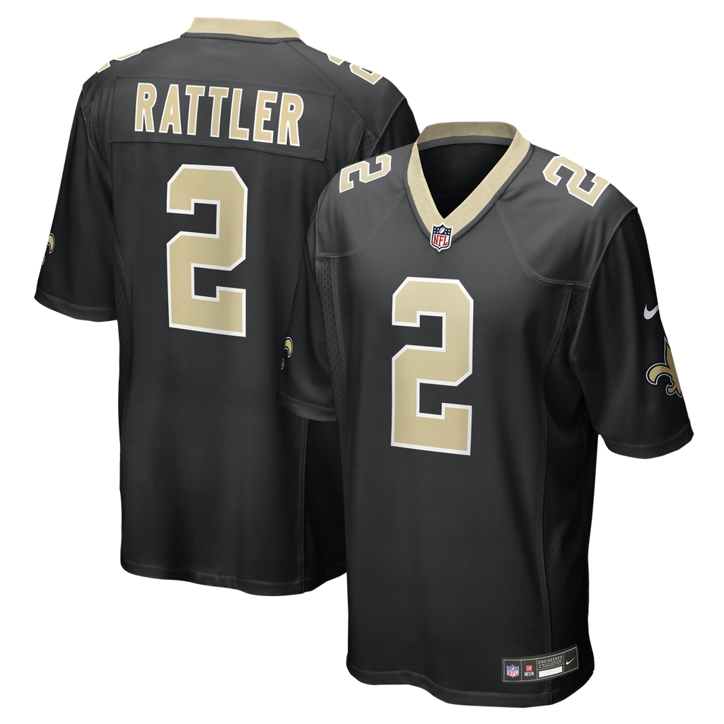 Spencer Rattler New Orleans Saints Black Team Game Jersey