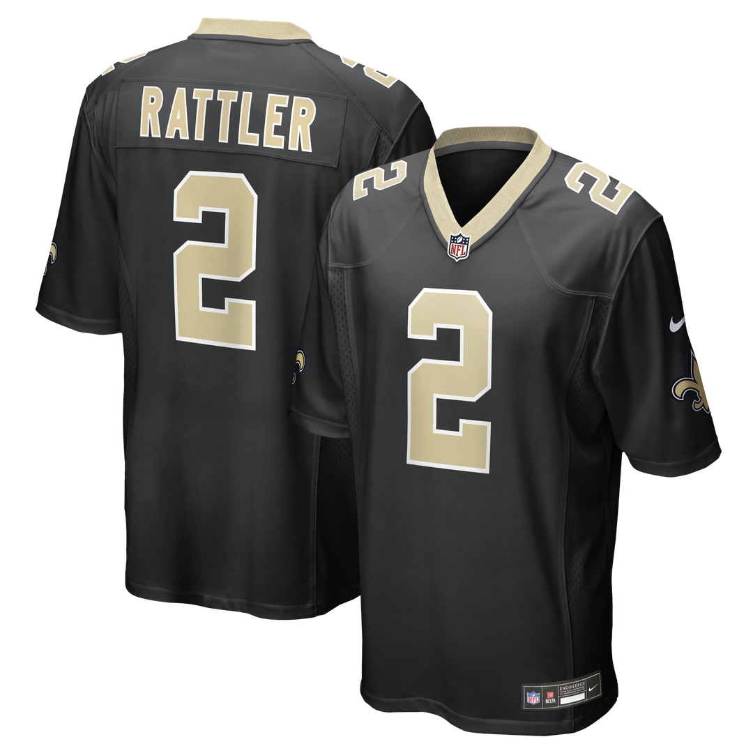 Spencer Rattler New Orleans Saints Black Team Game Jersey