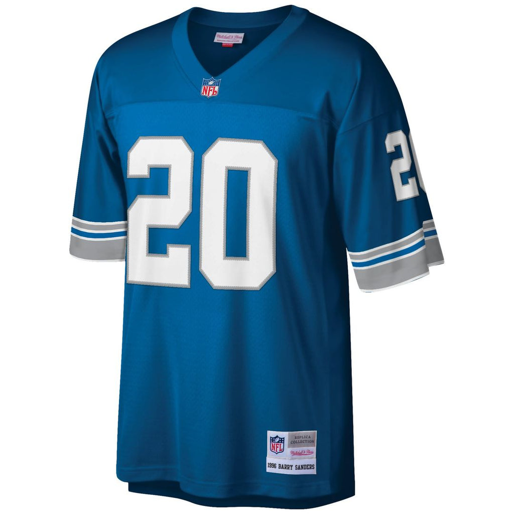Barry Sanders Detroit Lions Blue Big & Tall 1996 Retired Player Replica Jersey