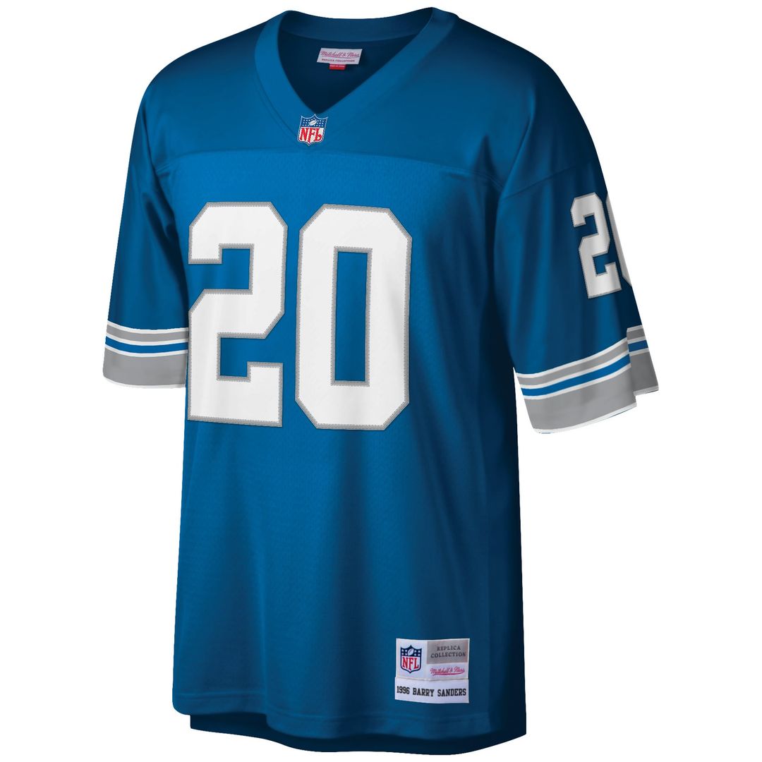 Barry Sanders Detroit Lions Blue Big & Tall 1996 Retired Player Replica Jersey