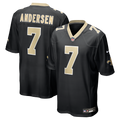 Morten Andersen New Orleans Saints Black Game Retired Player Jersey