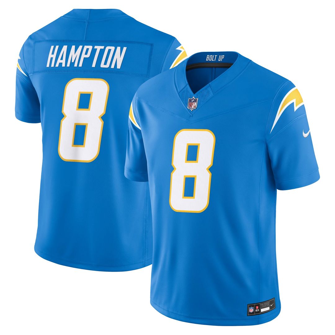 Omarion Hampton Los Angeles Chargers Powder Blue Team Vapor F.U.S.E. Stitched Limited Jersey
