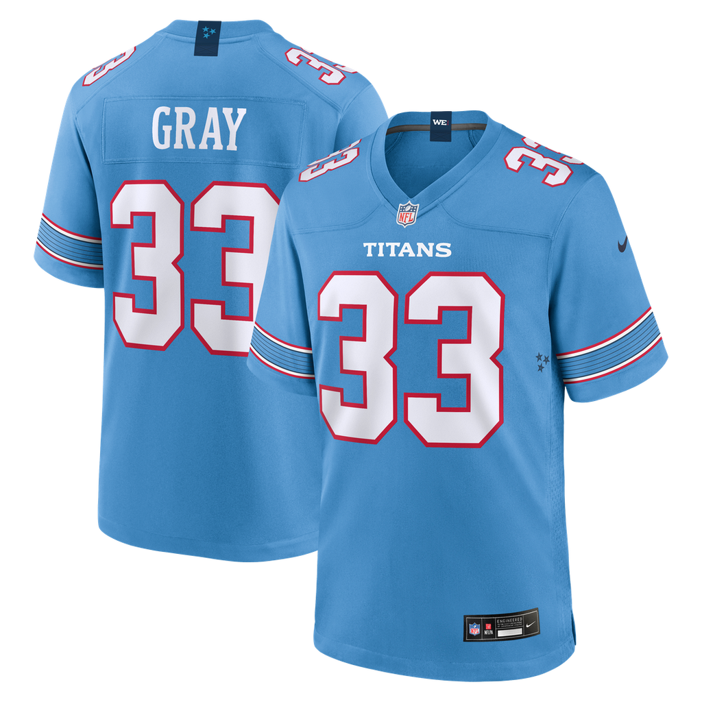 Cedric Gray Tennessee Titans Light Blue Game Jersey