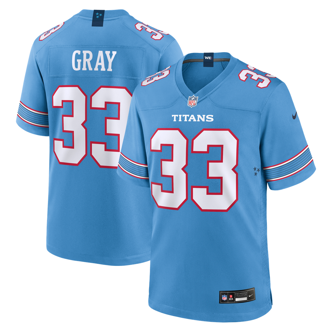 Cedric Gray Tennessee Titans Light Blue Game Jersey