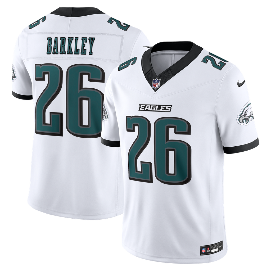 Saquon Barkley Philadelphia Eagles White Vapor F.U.S.E. Stitched Limited Jersey